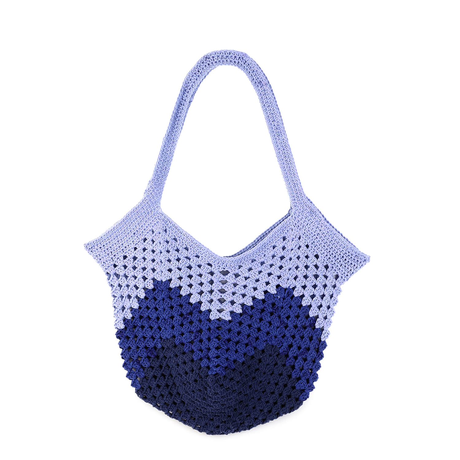 Handmade Crochet Market Bag - Blue 2652