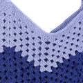 Handmade Crochet Market Bag - Blue 2652