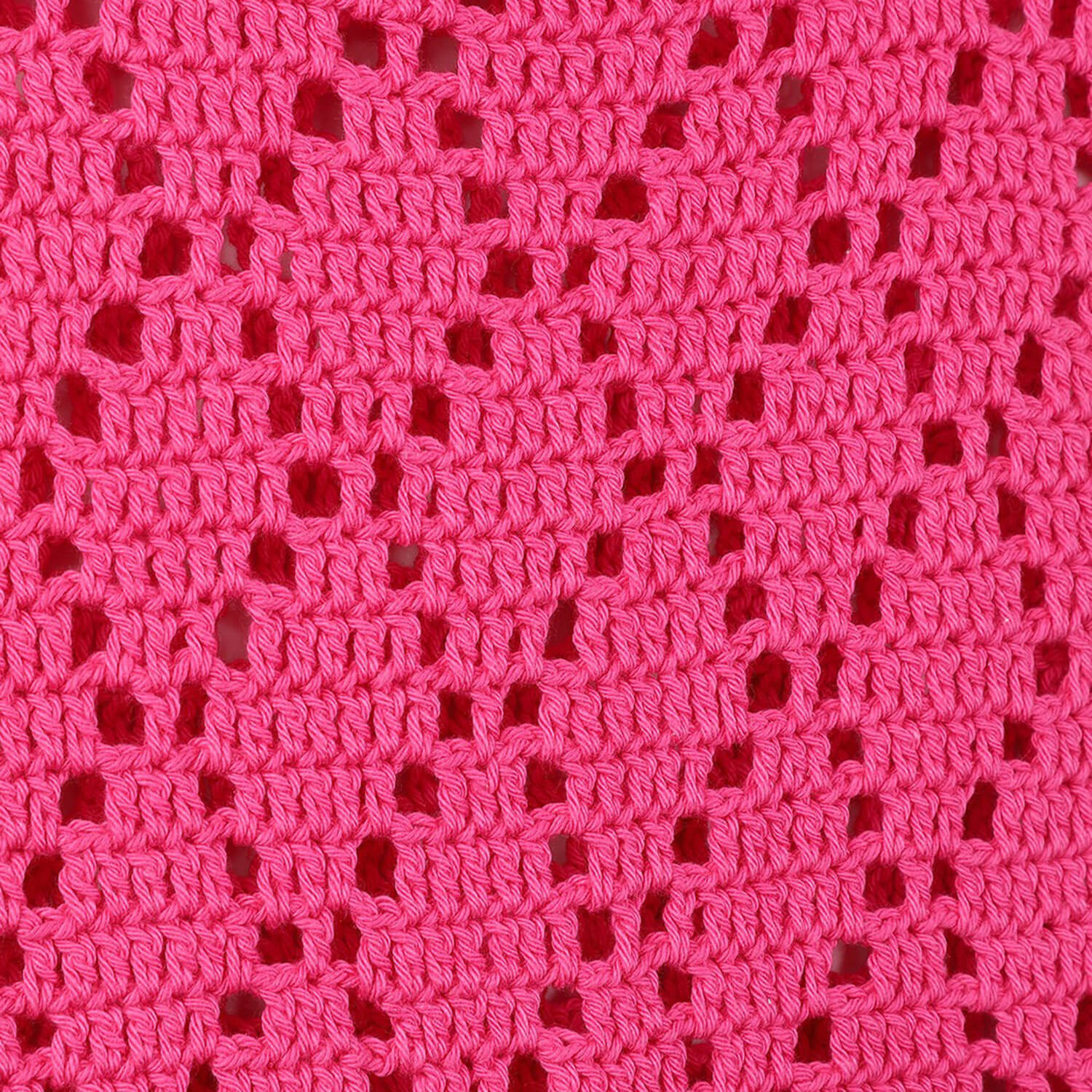 Handmade Crochet Market Bag - Dark Pink 2654