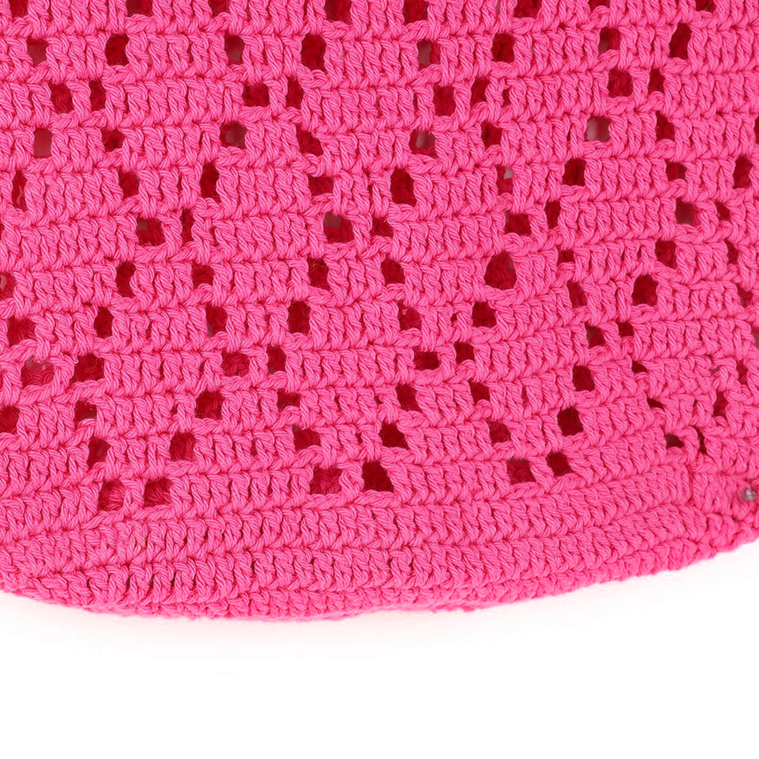 Handmade Crochet Market Bag - Dark Pink 2654