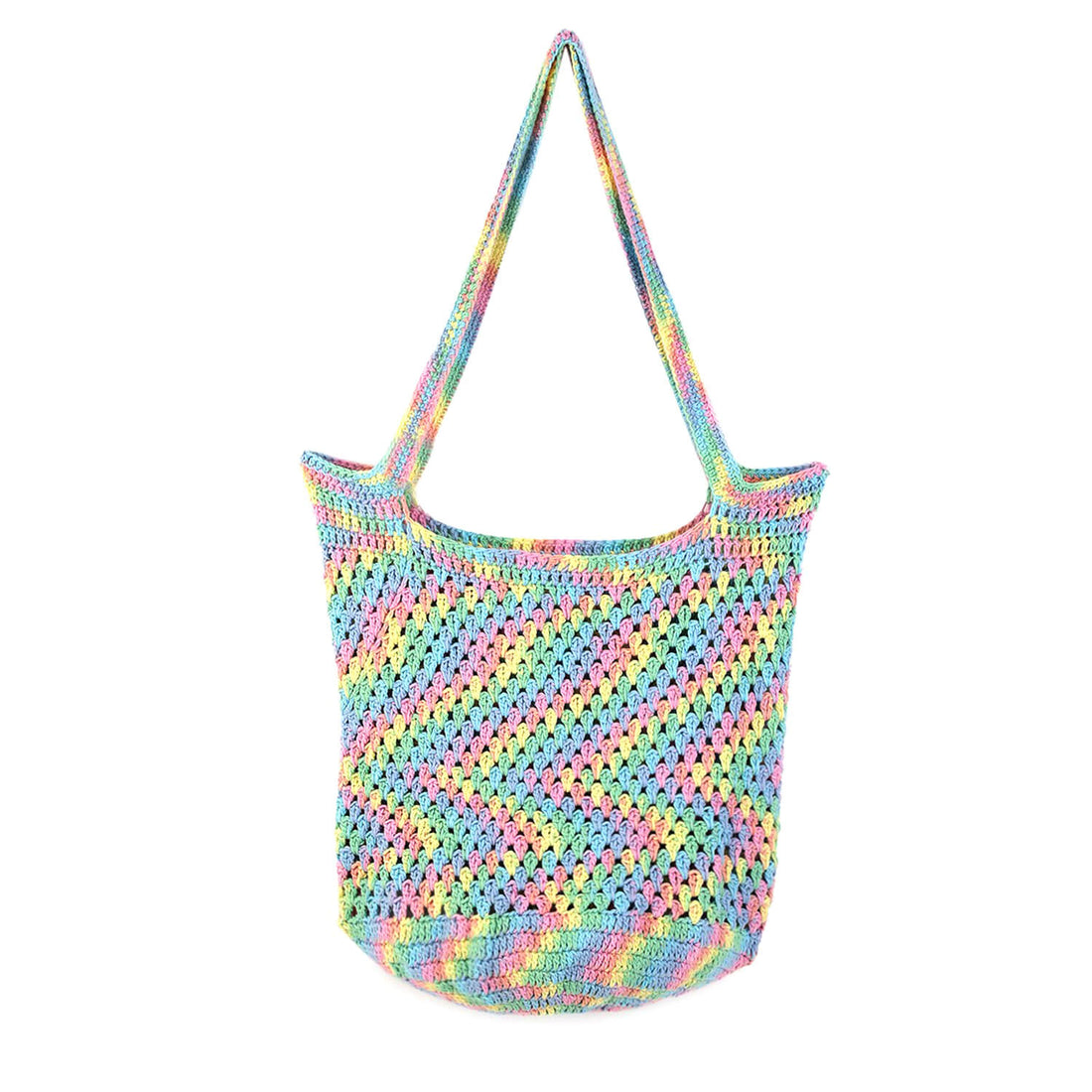 Handmade Crochet Market Bag - Multi-Color 2664