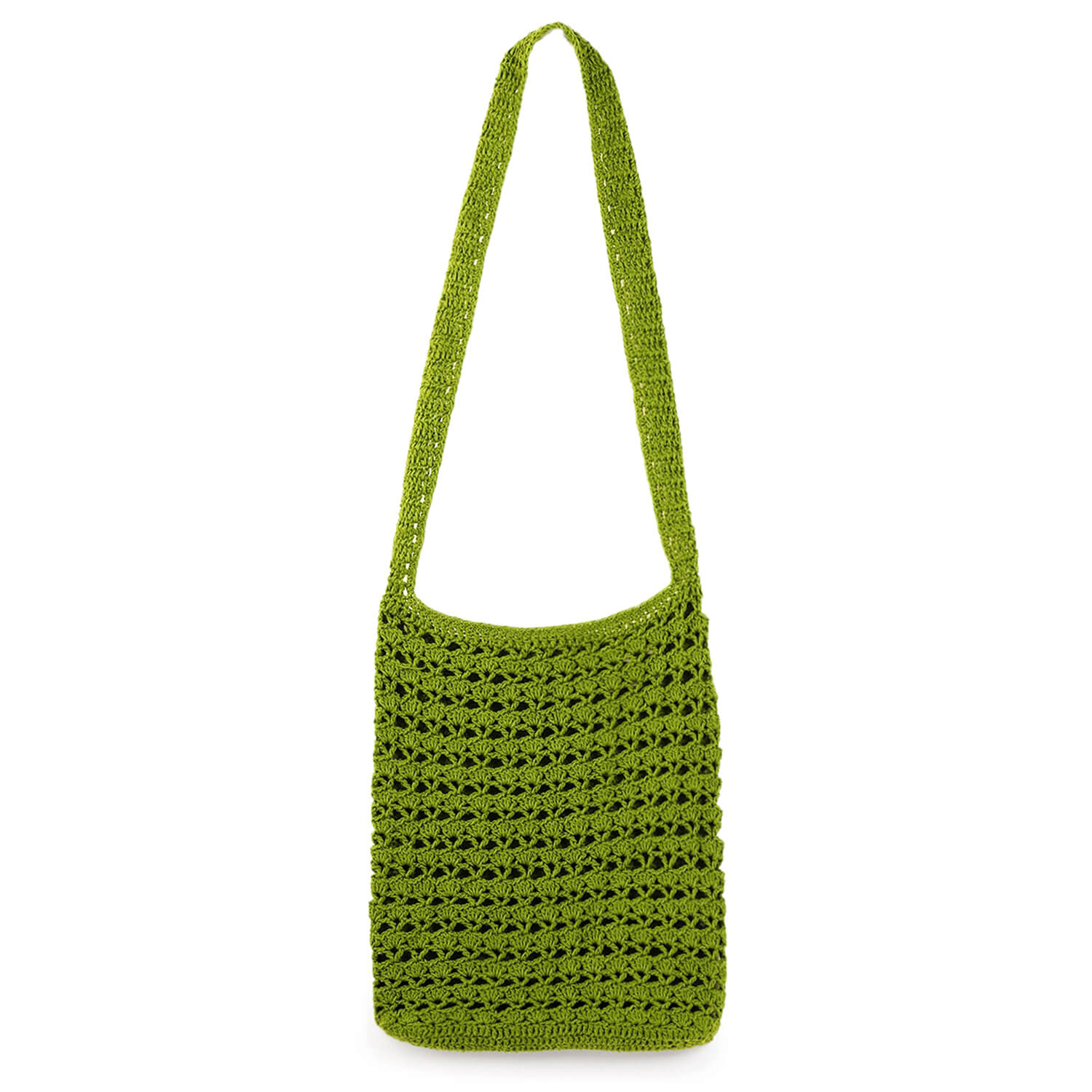 Handmade Crochet Market Bag - Olive Green 2665