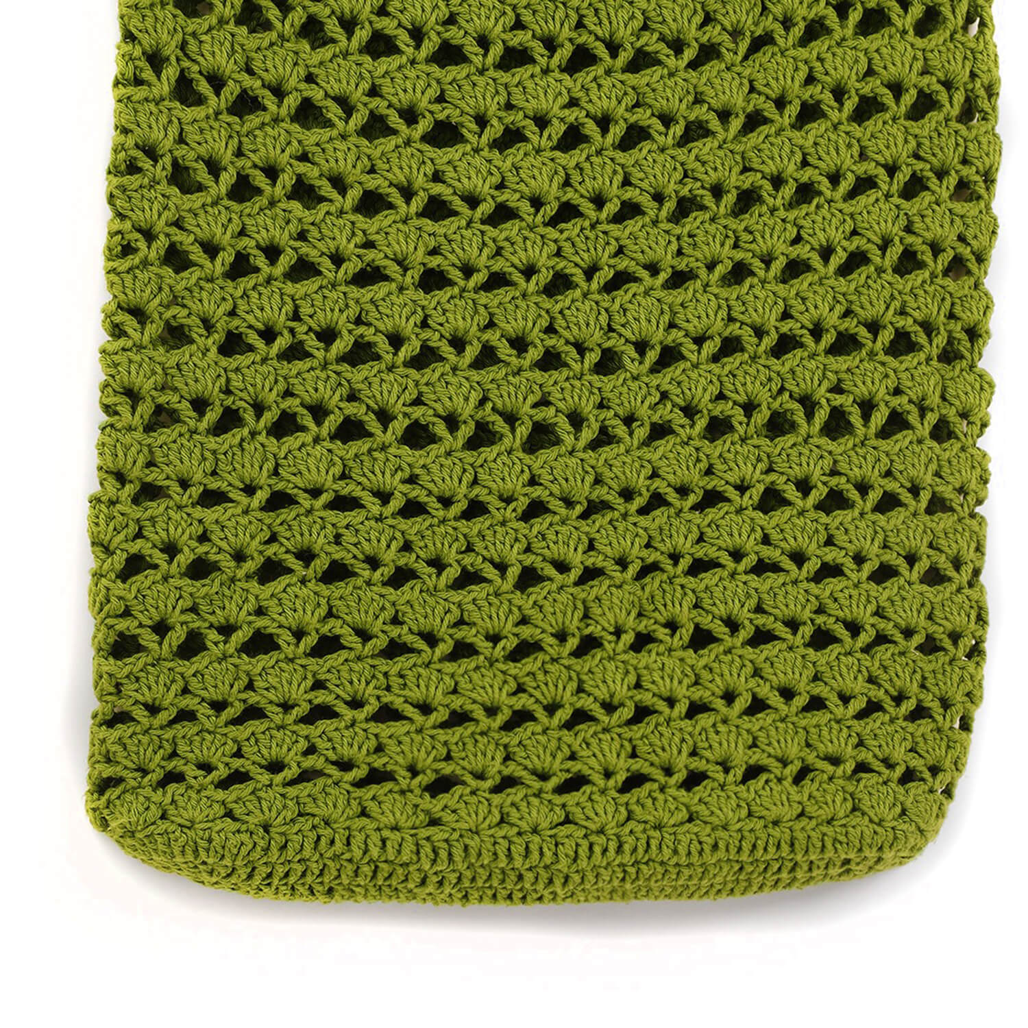 Handmade Crochet Market Bag - Olive Green 2665