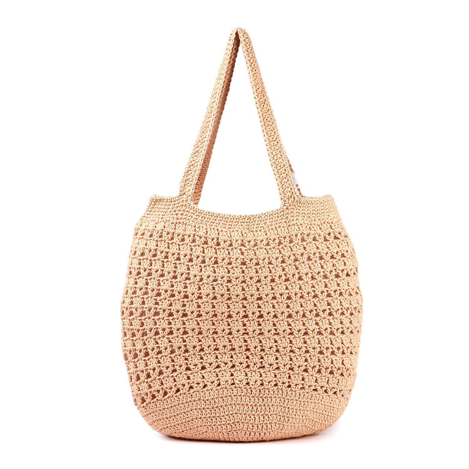 Handmade Crochet Market Bag - Beige 2668