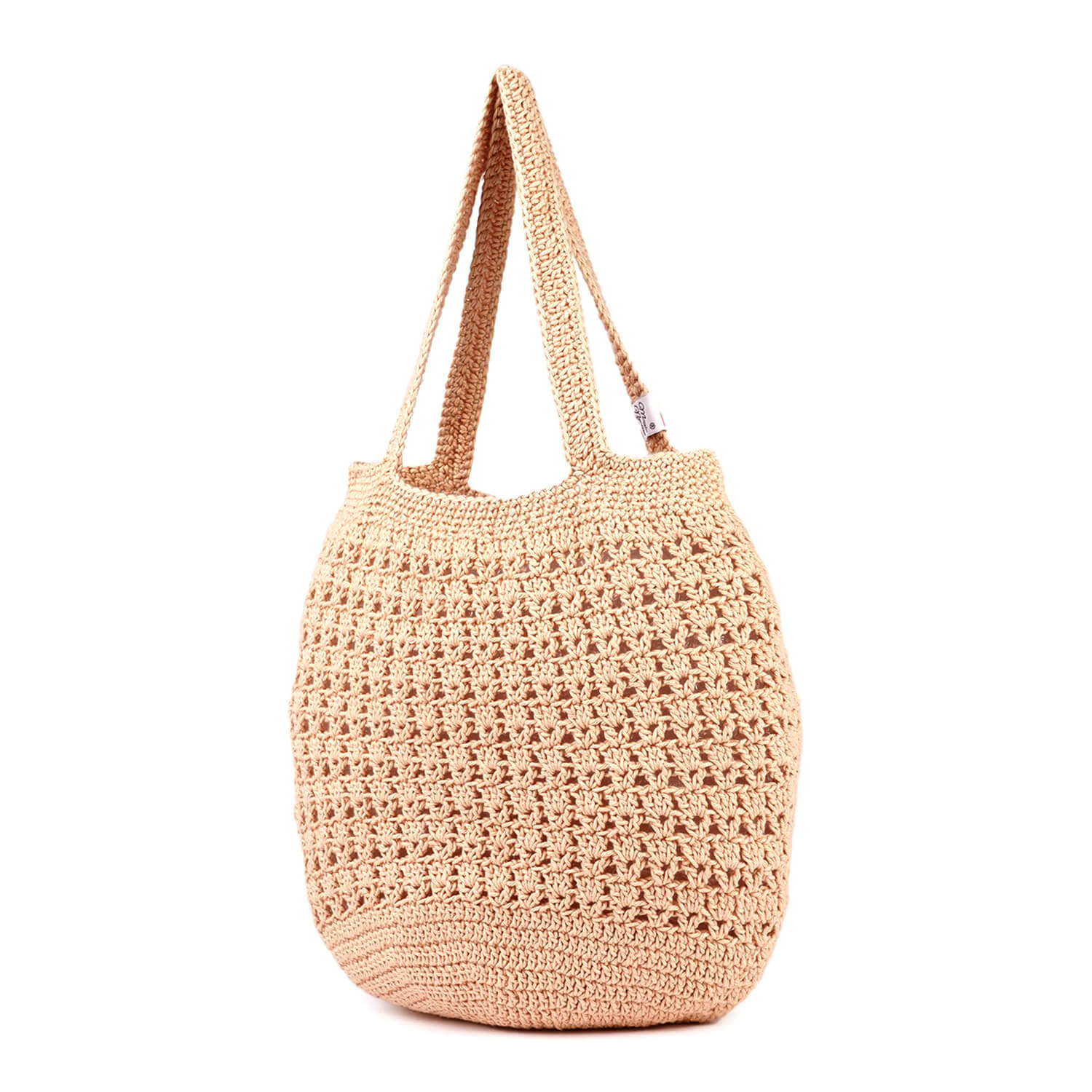 Handmade Crochet Market Bag - Beige 2668