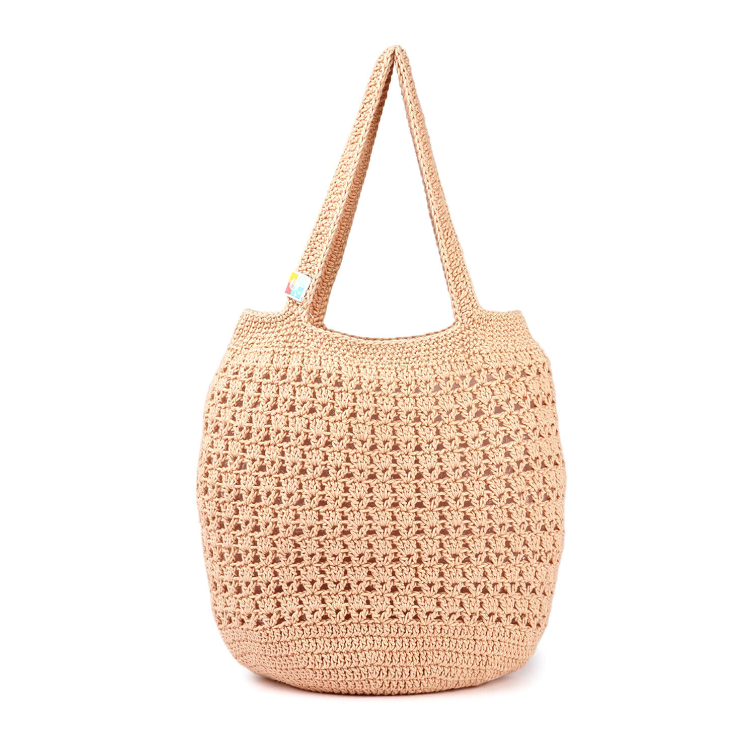 Handmade Crochet Market Bag - Beige 2668