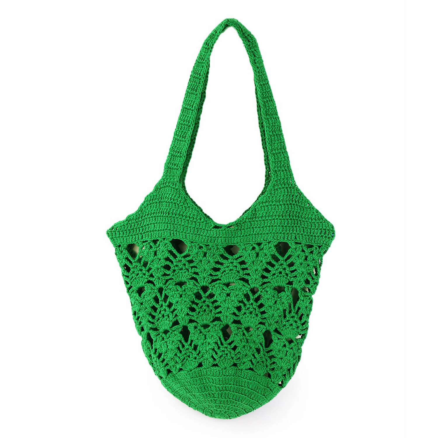 Handmade Crochet Market Bag - Green 2688