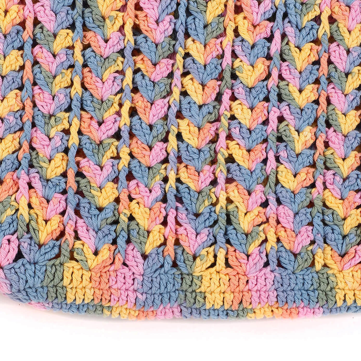 Handmade Crochet Market Bag - Multi-Color 2691