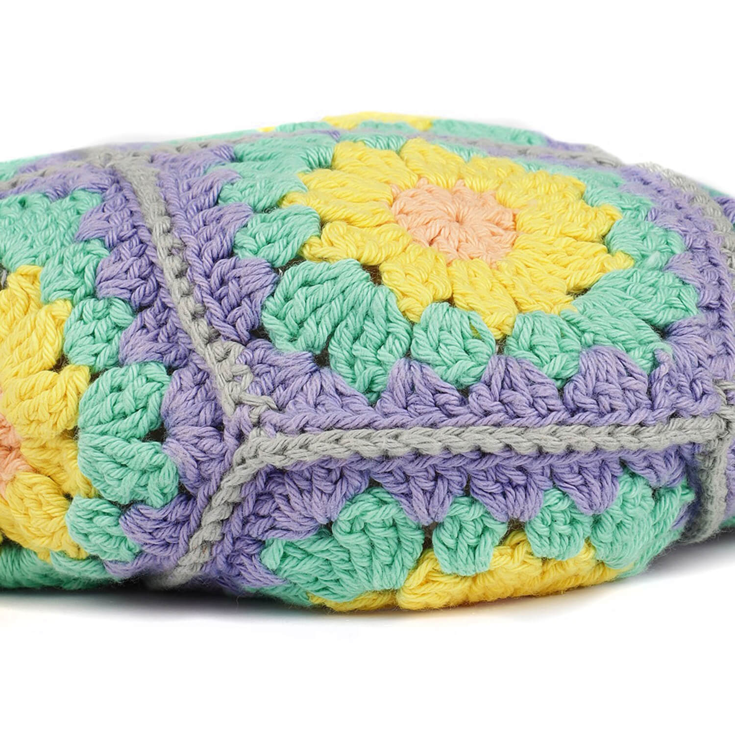 Handmade Crochet Market Bag - Multi-Color 2694