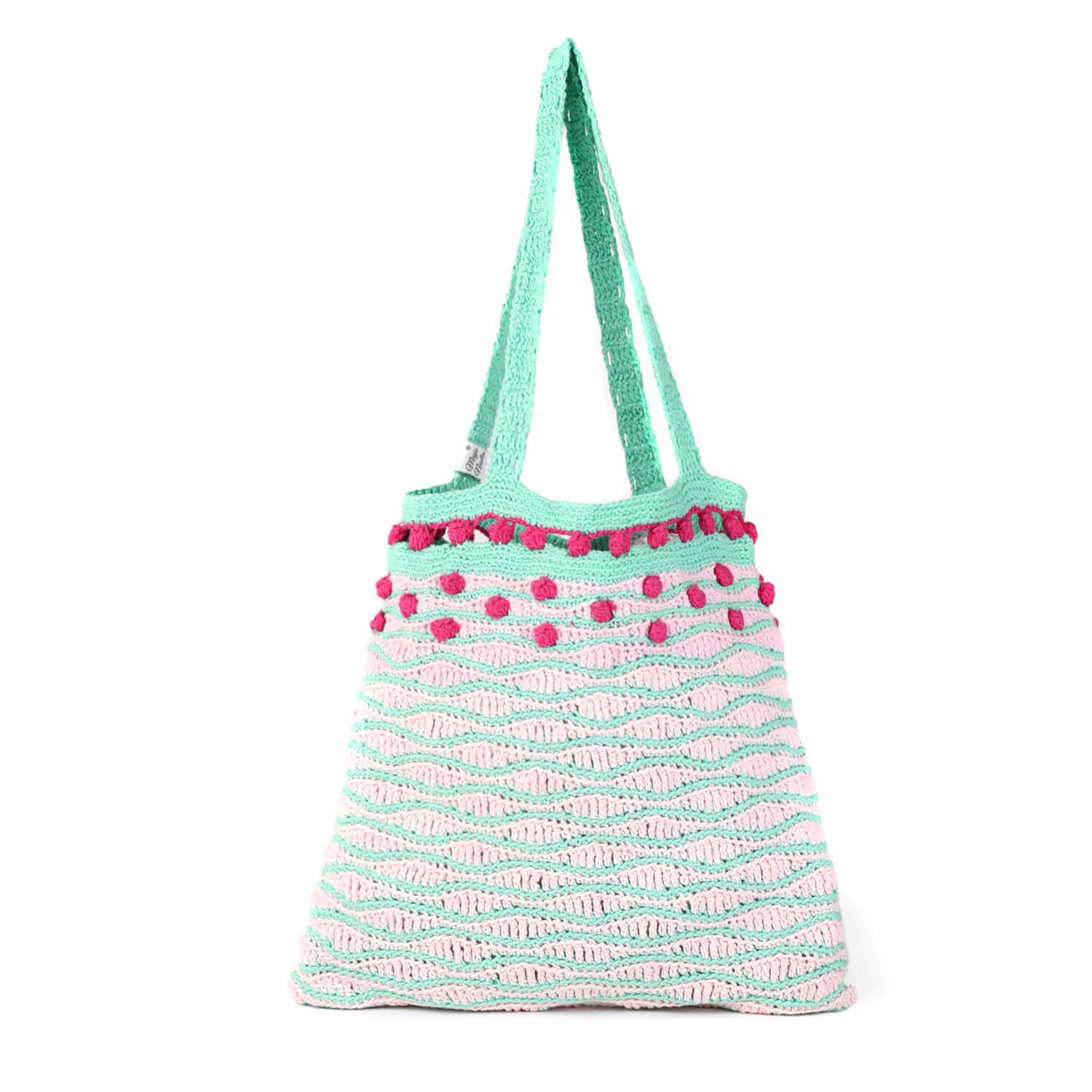 Handmade Crochet Market Bag - Multi-Color 2805