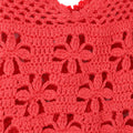 Handmade Crochet Market Bag - Coral Red 2808