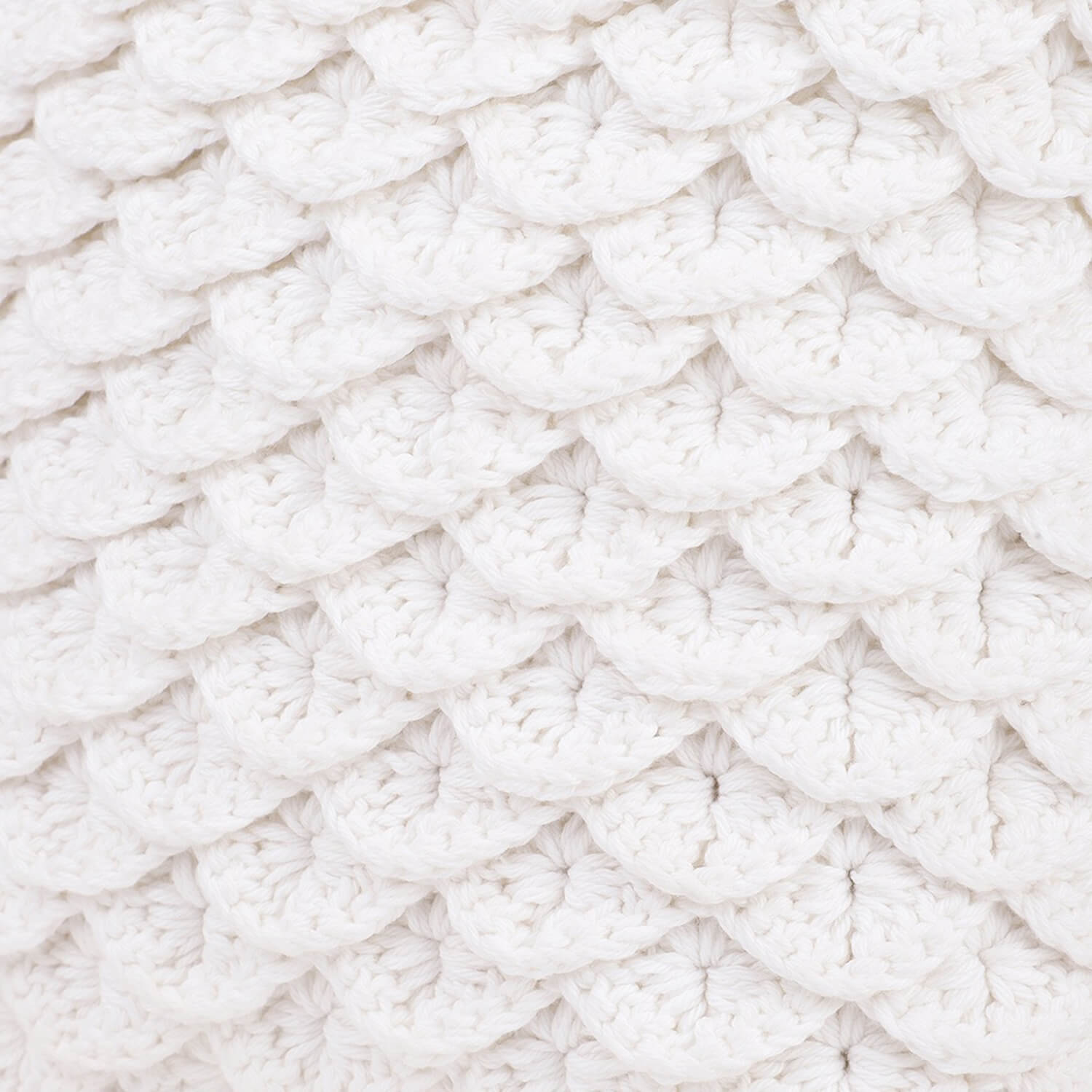 Handmade Crochet Market Bag - White 2809