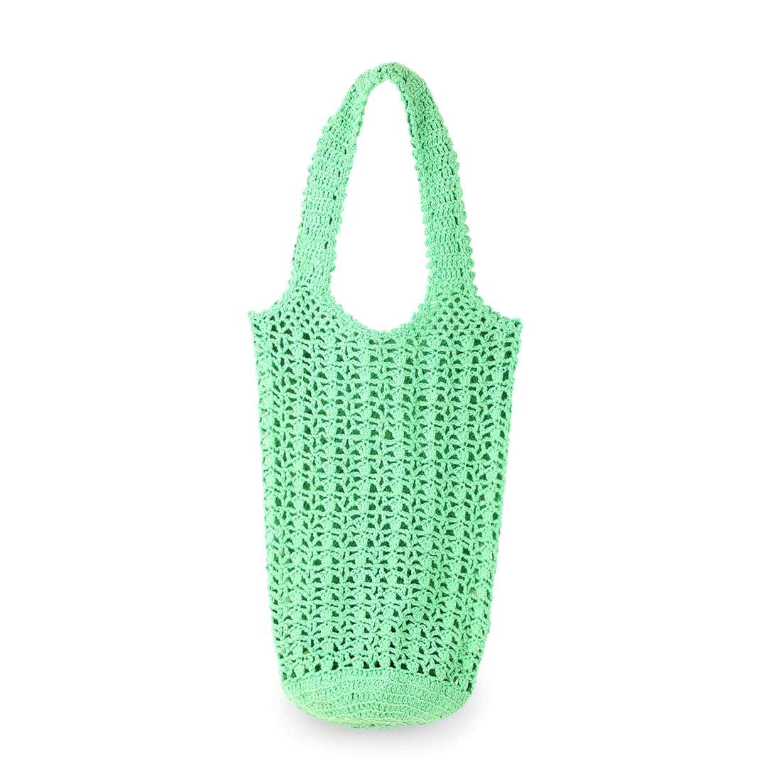 Handmade Crochet Market Bag - Light Green 2810
