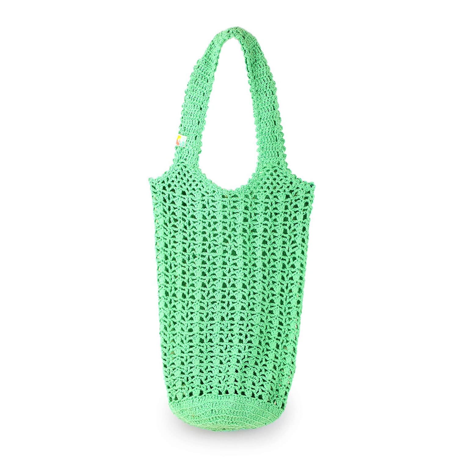 Handmade Crochet Market Bag - Light Green 2810