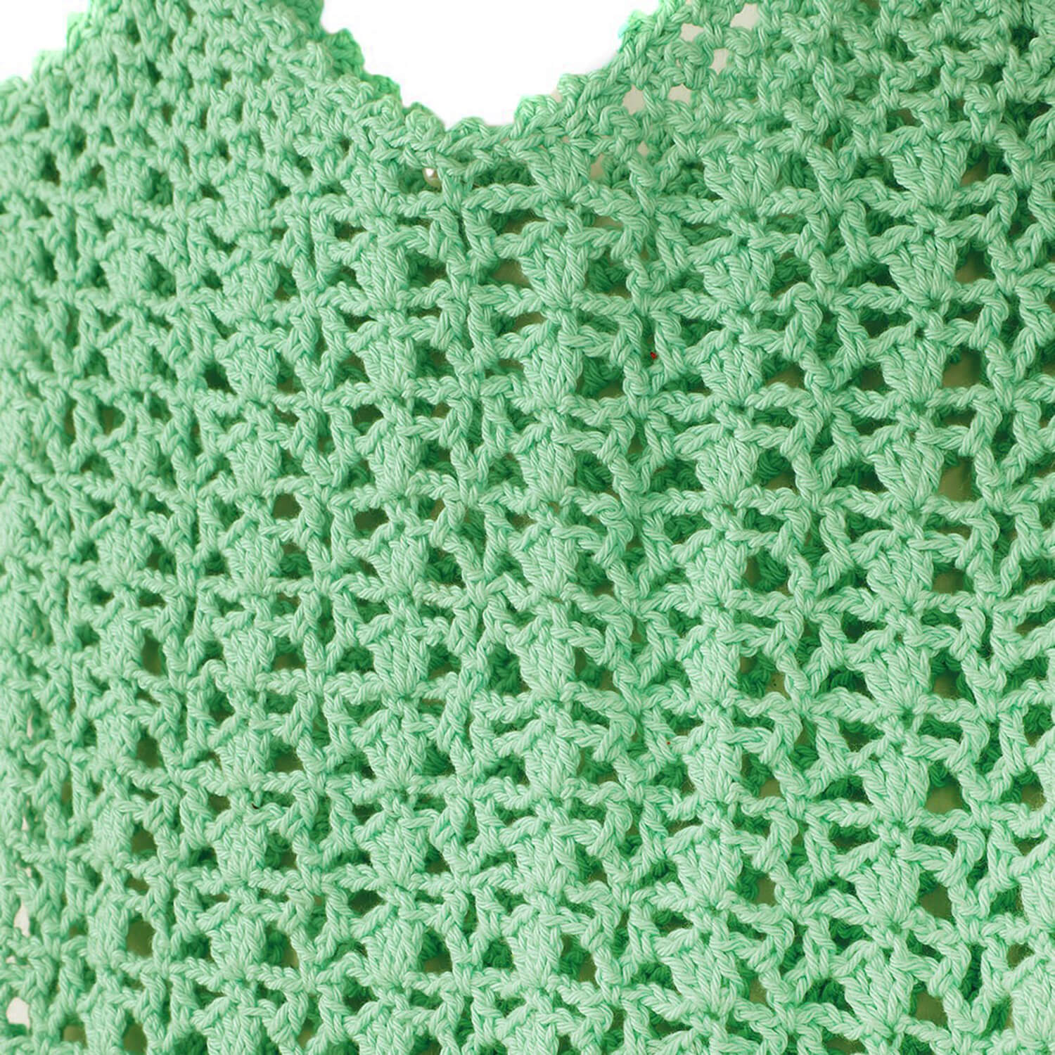 Handmade Crochet Market Bag - Light Green 2810