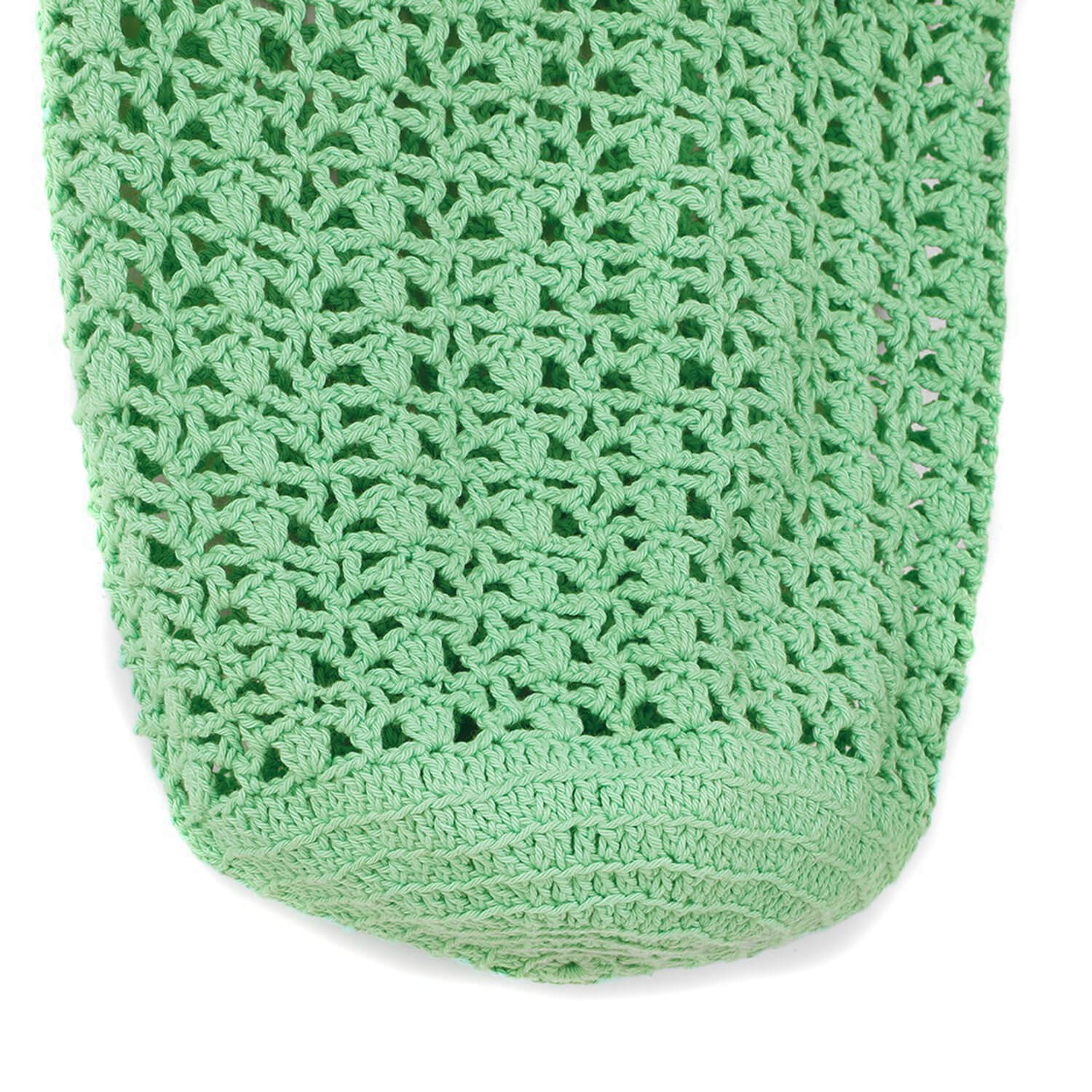 Handmade Crochet Market Bag - Light Green 2810