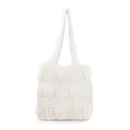 Handmade Crochet Market Bag - White 2811