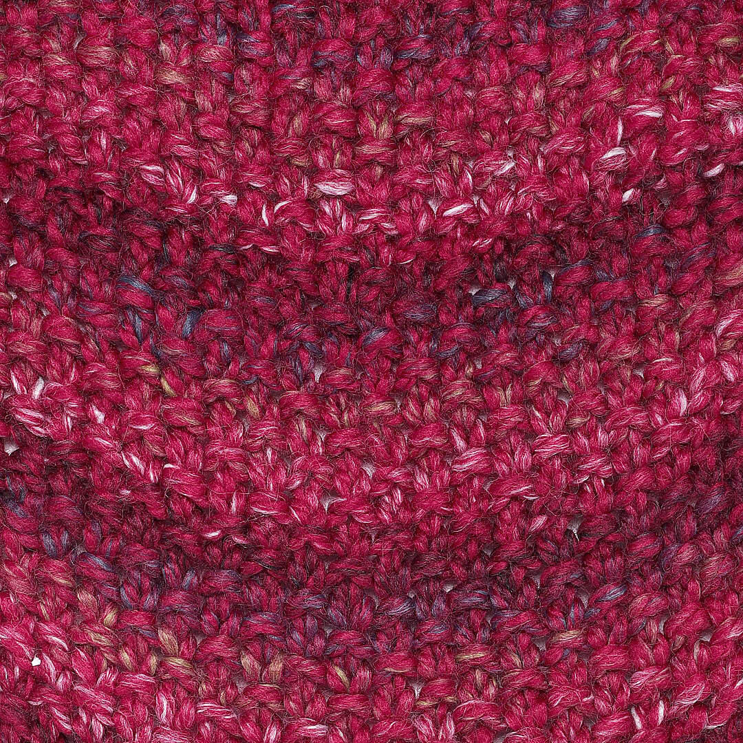Seed Stitch Thick Shaded Scarf with Tassels - Shaded Maroon 1455