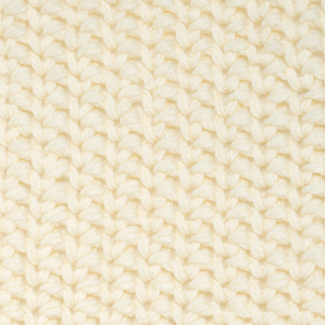 Double Knit Netted Scarf with Tassels - Cream 1461