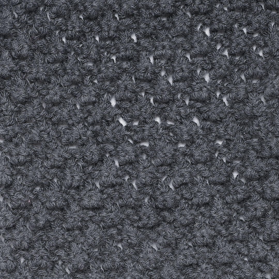 Bobble Stitch Scarf with Tassels - Dark Grey 1475