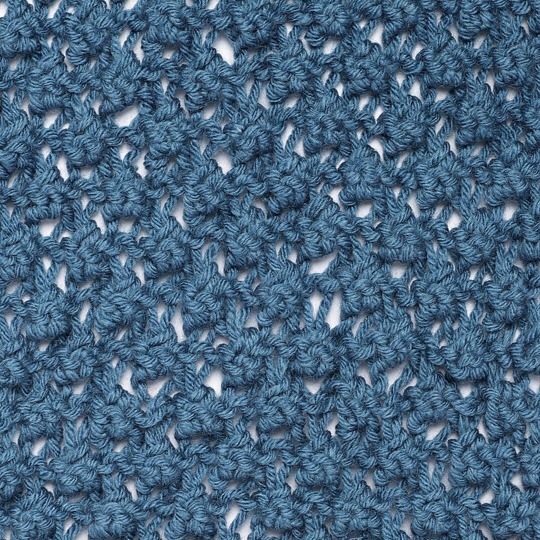 Bobble Stitch Scarf with Tassels - Storm Blue 1477