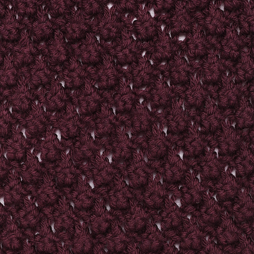 Bobble Scarf with Tassels - Wine 1687