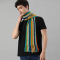 Scarf with Tassels - Multi-Color 2564