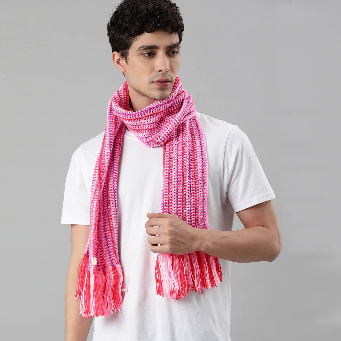 Scarf with Tassels - Multi-Color 2571