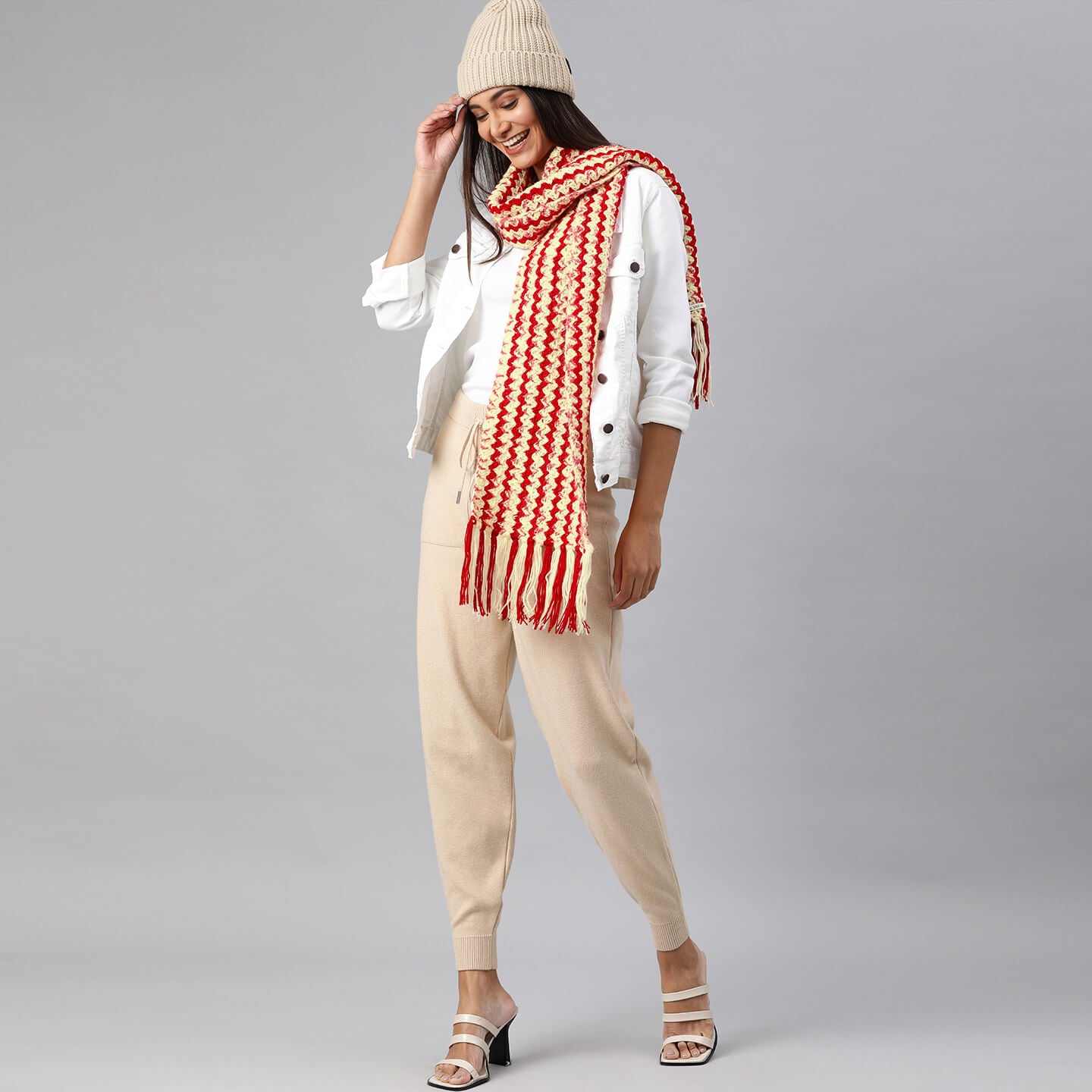 Scarf with Tassels - Multi-Color 2581