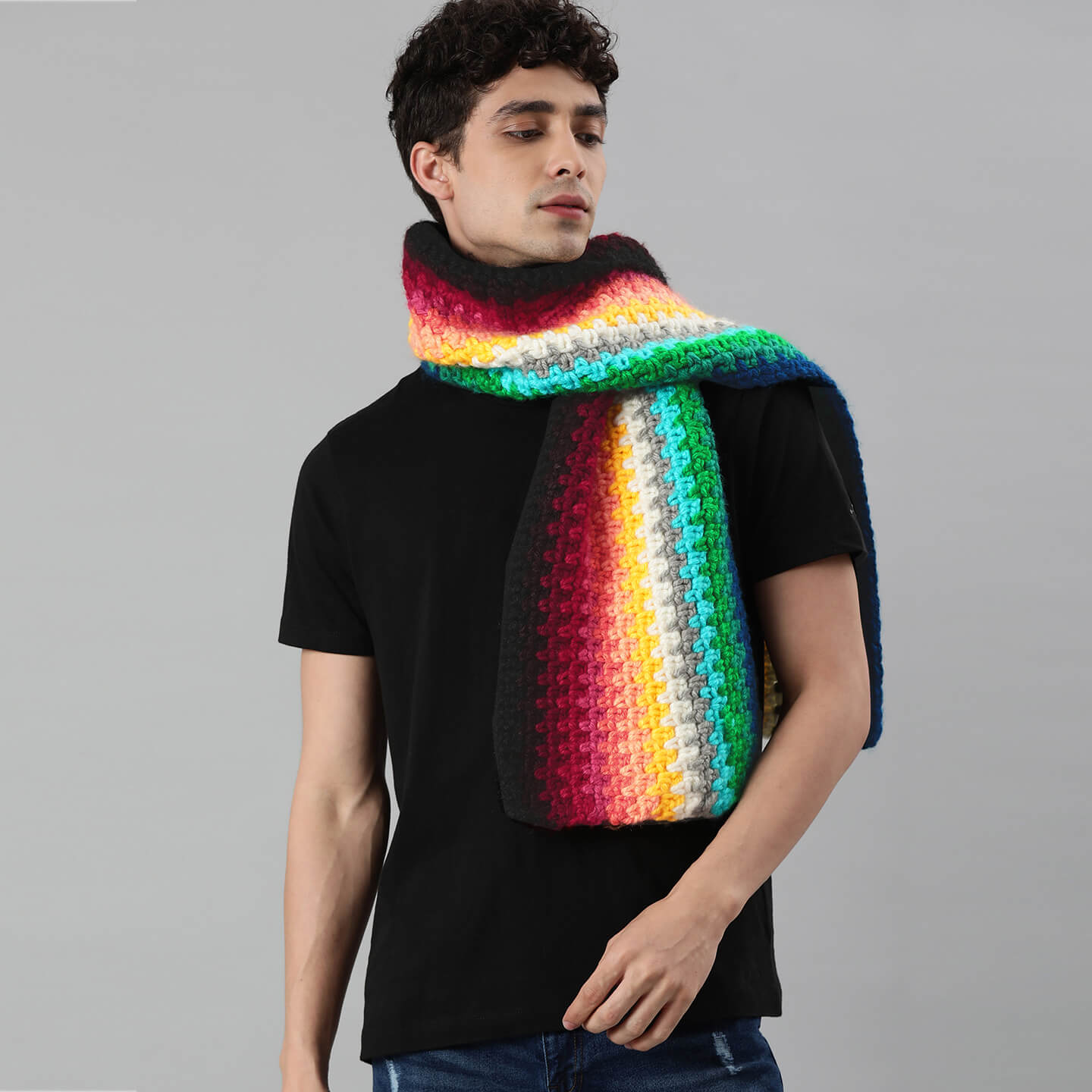Rainbow Scarf - Multi-Color 2583
