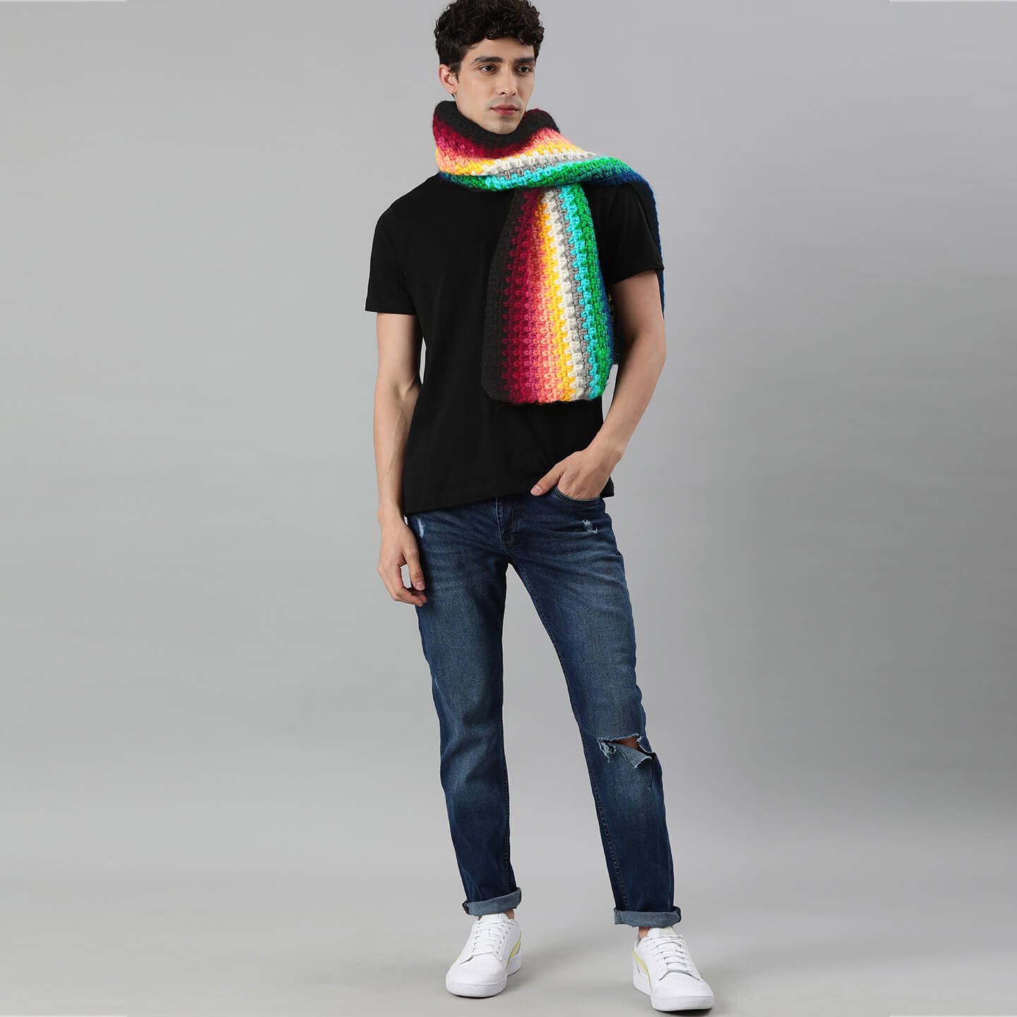 Rainbow Scarf - Multi-Color 2583