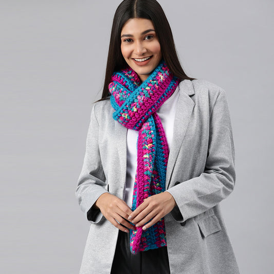 Thick and Warm Scarf - Pink, Blue 2588