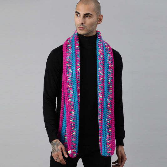 Thick and Warm Scarf - Pink, Blue 2588