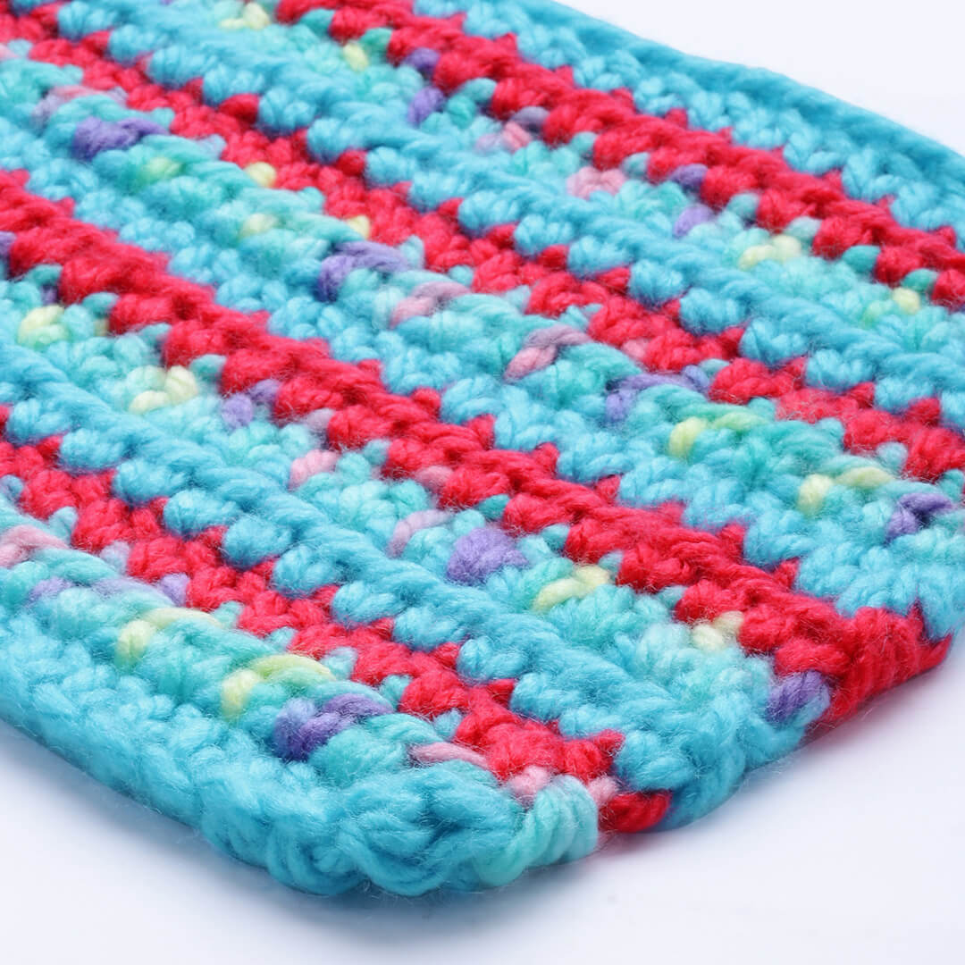 Thick and Warm Scarf - Blue, Coral Pink 2589