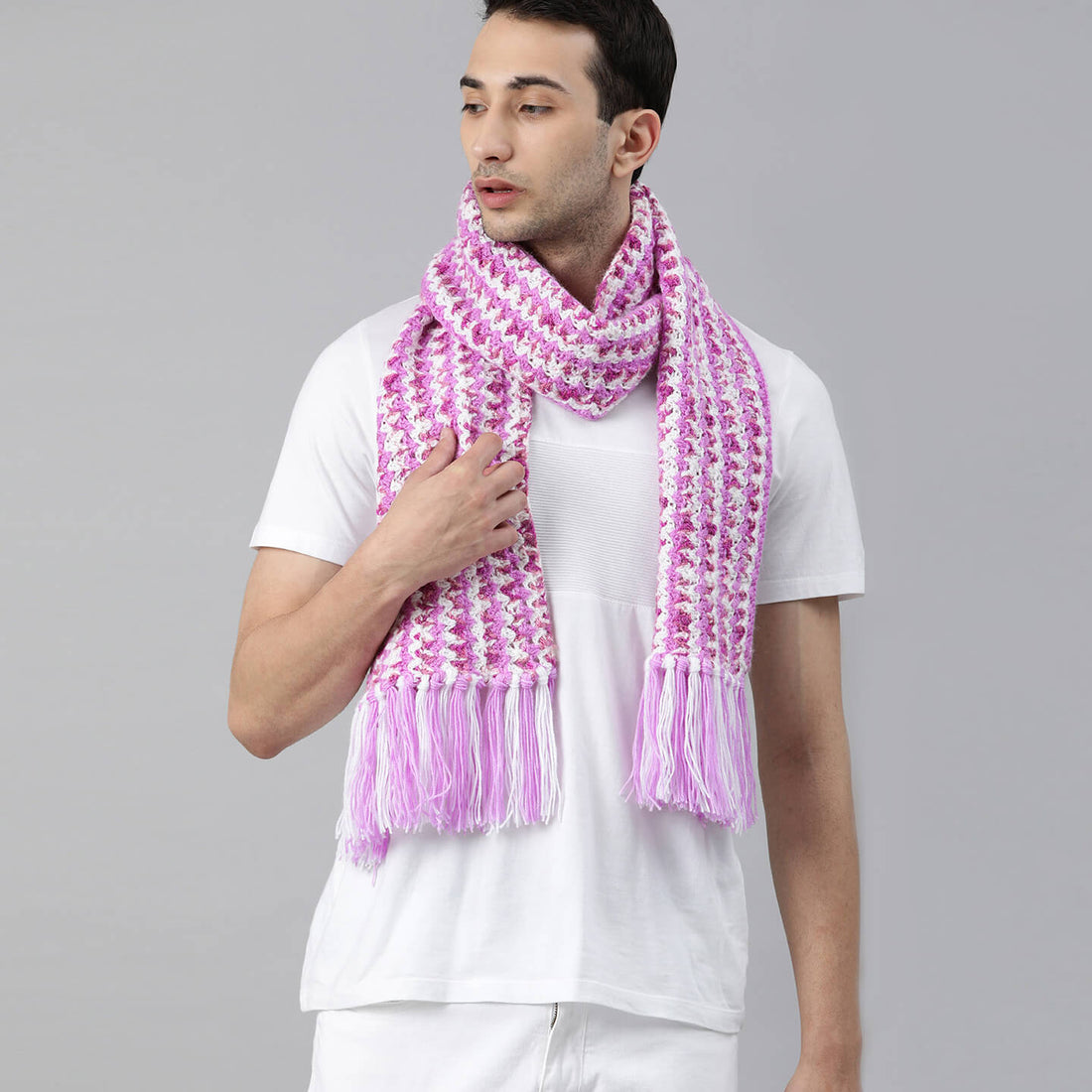 Scarf with Tassels - Lavendar 2592