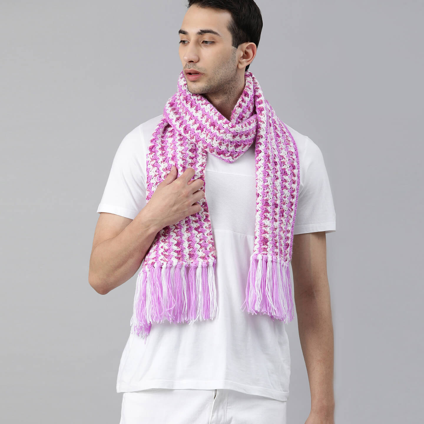 Scarf with Tassels - Lavendar 2592