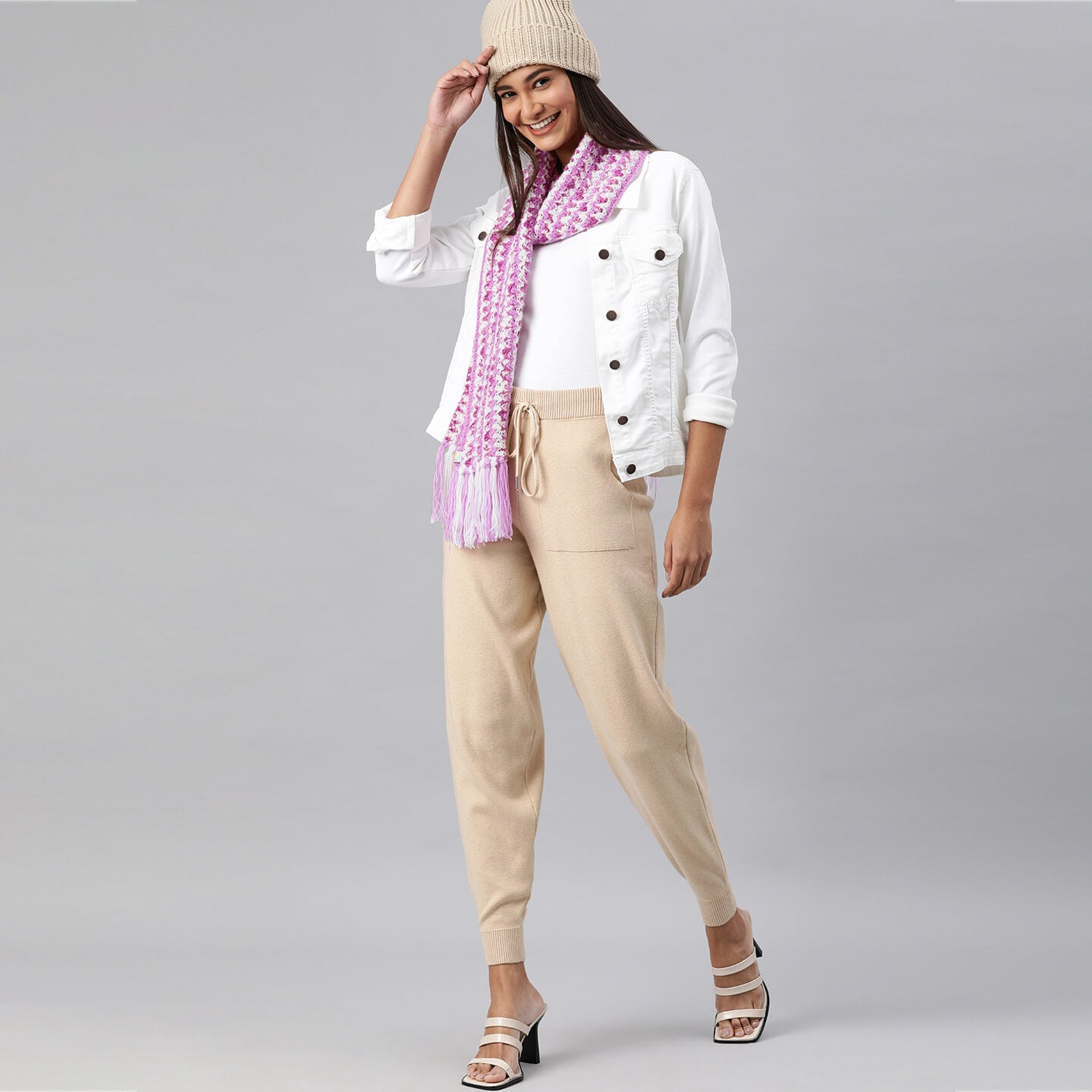 Scarf with Tassels - Lavendar 2592