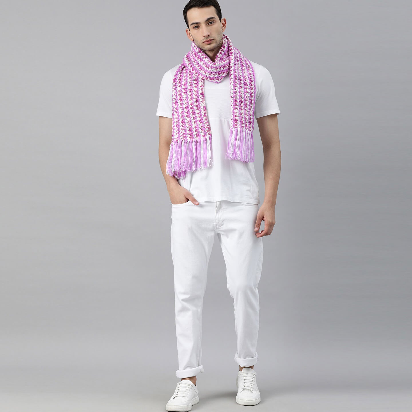 Scarf with Tassels - Lavendar 2592