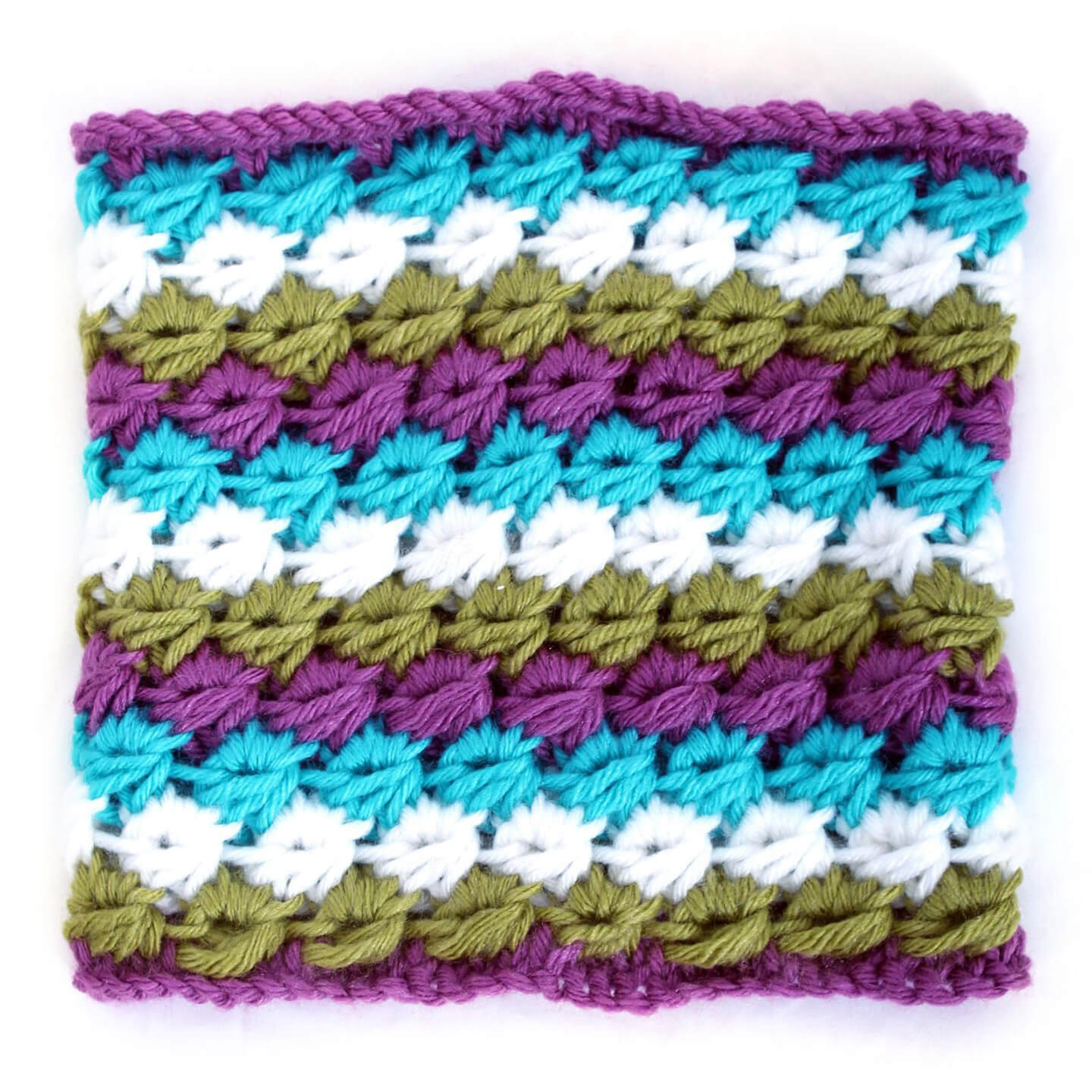 Self-Design Shell Stitch Neck Warmer - Multi-Color 261