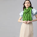 Scarf with Cable Design - Olive Green 2635