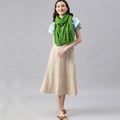 Scarf with Cable Design - Olive Green 2635