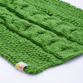 Scarf with Cable Design - Olive Green 2635