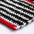Thick and Warm Scarf - Black, White, Red 2637