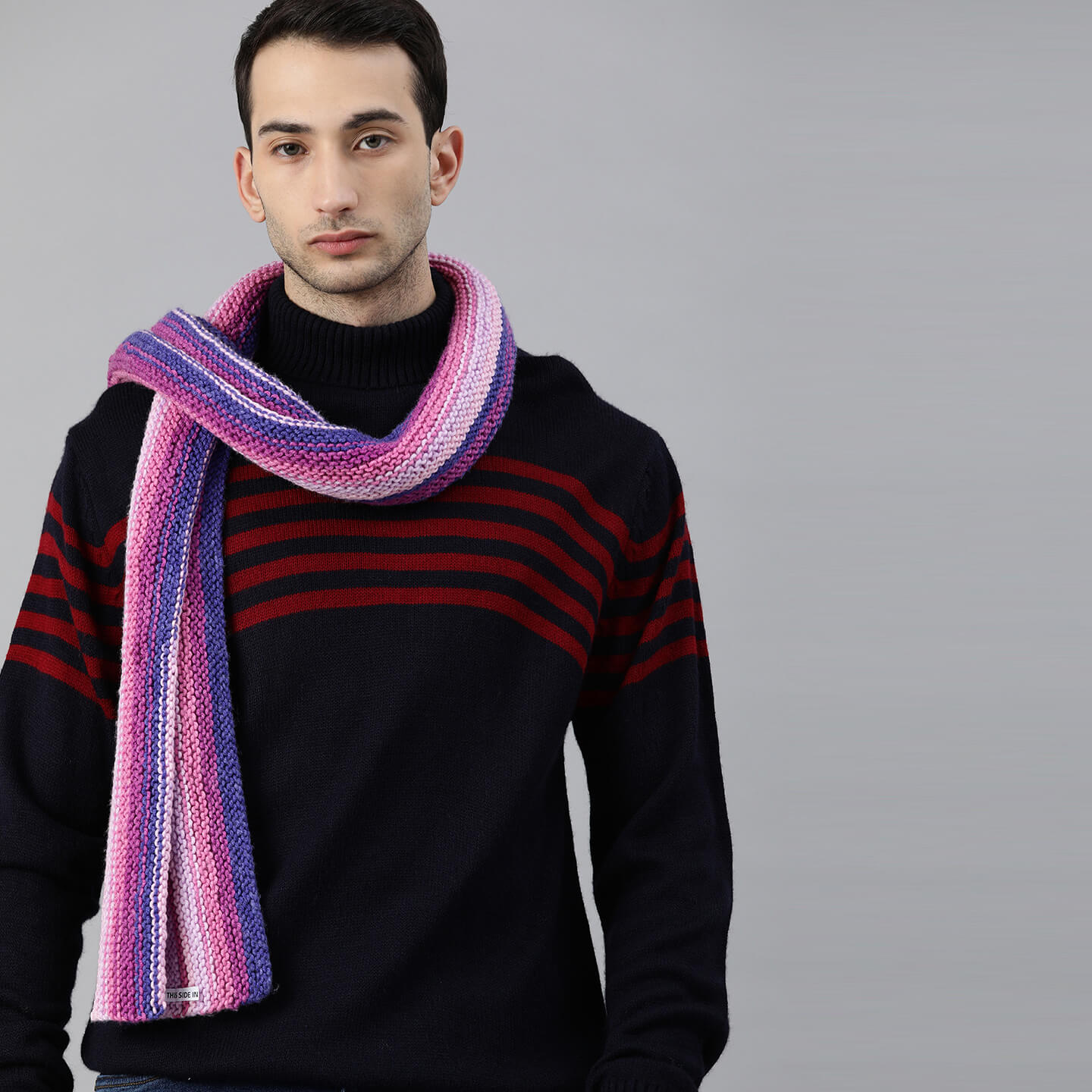 Scarf with Tassels - Shades Of Purple 2683