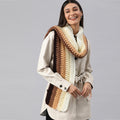 Self-Design Scarf - Shades Of Brown 2685