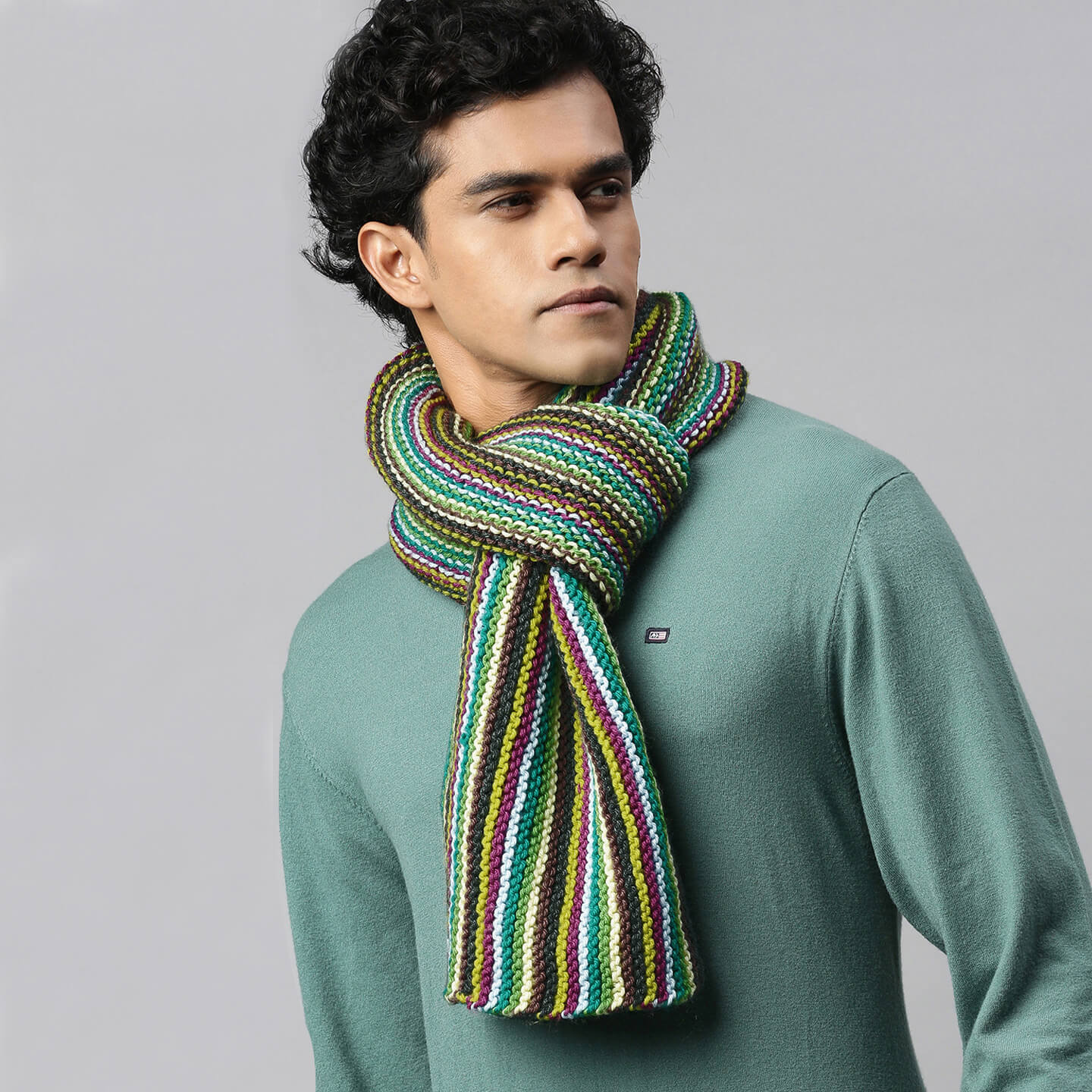 Self-Design Scarf - Multi-Color 2708