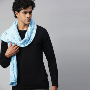 Self-Design Scarf - Light Blue 2748