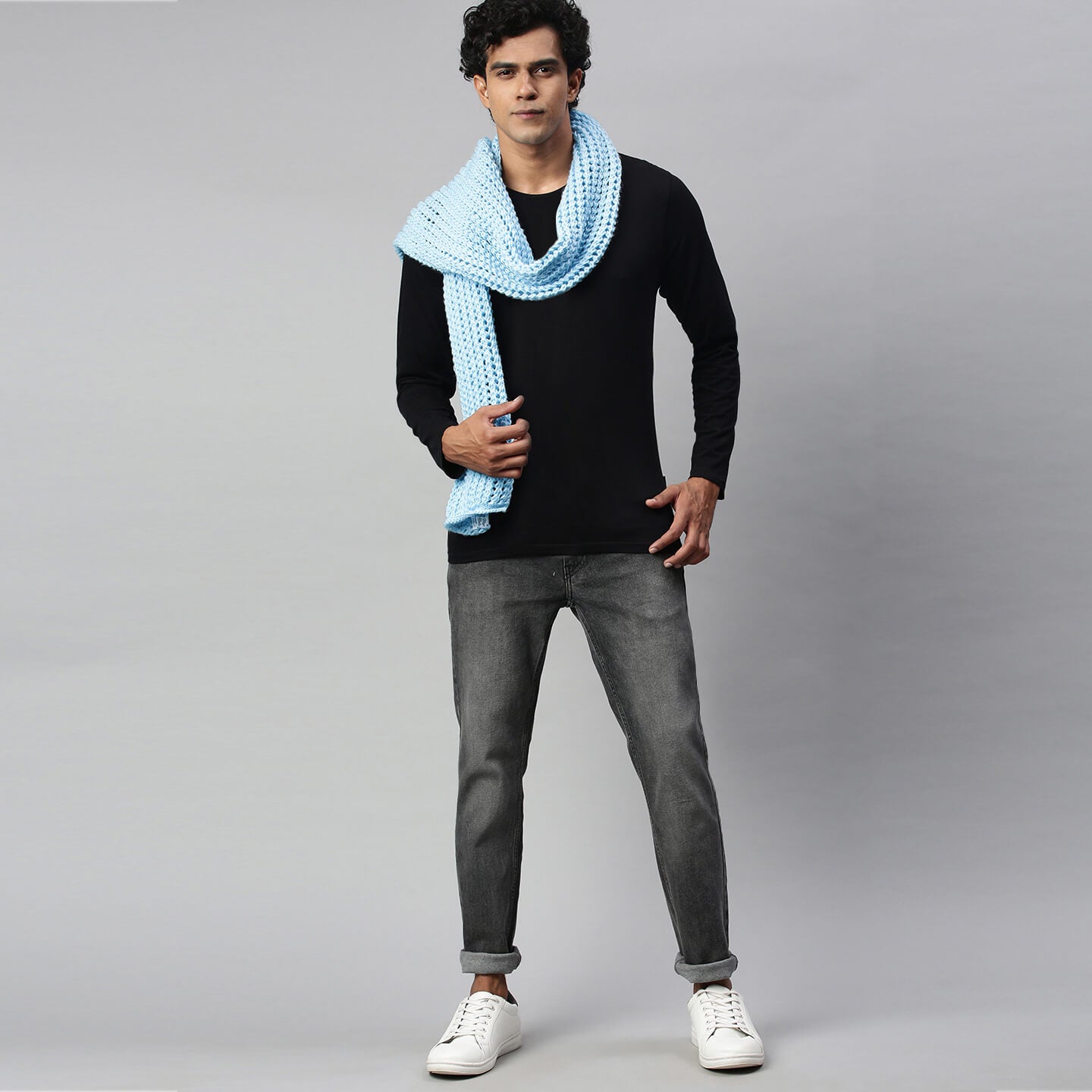 Self-Design Scarf - Light Blue 2748 – Magic Needles