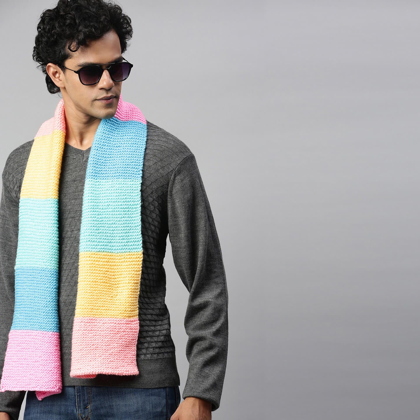 Scarf Horizontal Stripes - Multi-Color 2771