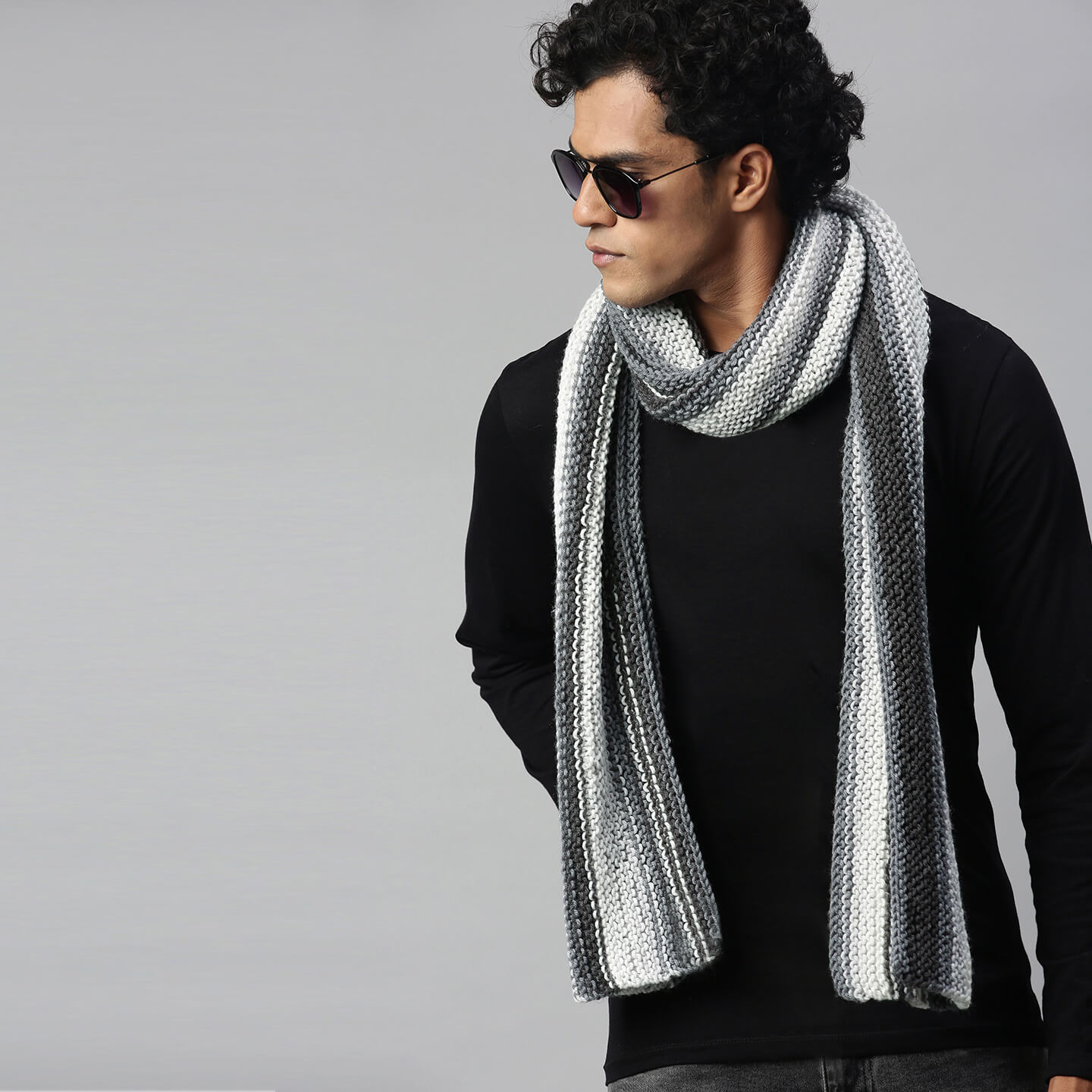 Scarf - Black White 2772